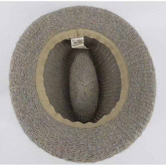 Vintage 90s Wool / Mohair Blend Women's Fedora with Flower Accent - Picture 7 of 8